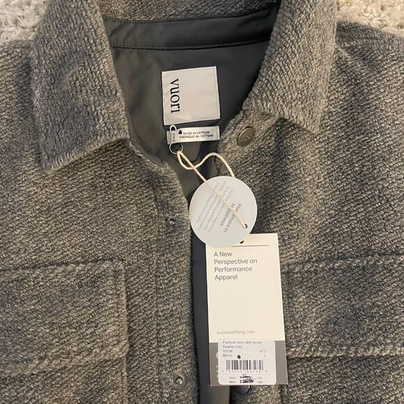 Vuori Plymouth Wool Shirt Jacket L Italian Wool NWT - Picture 6 of 10